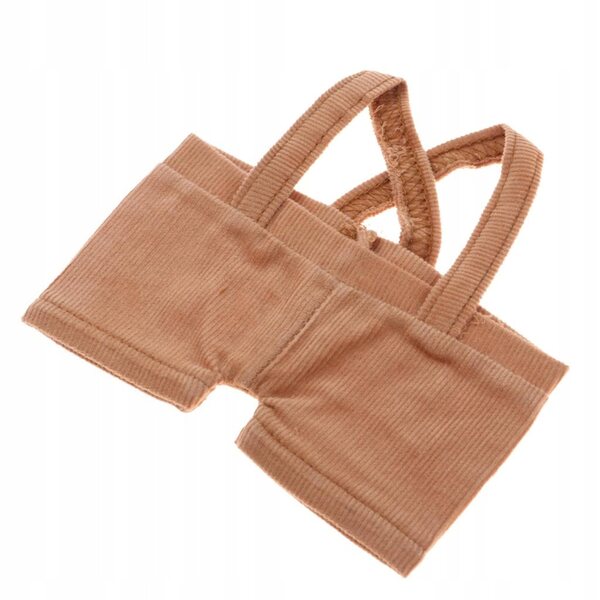 Khakifarbene Hosenträgerhose für Puppen und Bären 20 cm – Alltagskleidung