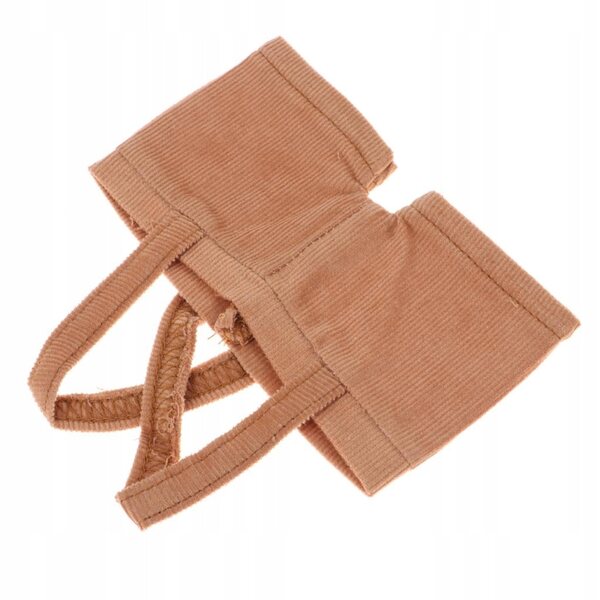 Khakifarbene Hosenträgerhose für Puppen und Bären 20 cm – Alltagskleidung