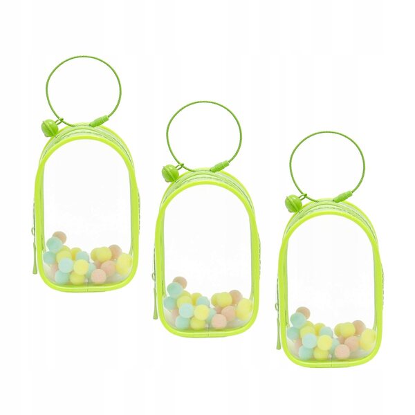 Gablota portatile trasparente in PVC per miniature e figure da collezione verde
