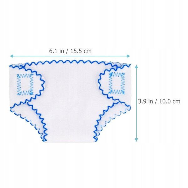 Set 4 Pannolini e Biancheria per Bambole - Accessori Colorati e Lavabili