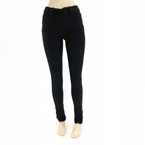 Pantaloni da donna Pantaloni skinny neri in scala 1/6 per Action Figure da 12 pollici