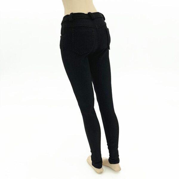 Pantaloni da donna Pantaloni skinny neri in scala 1/6 per Action Figure da 12 pollici
