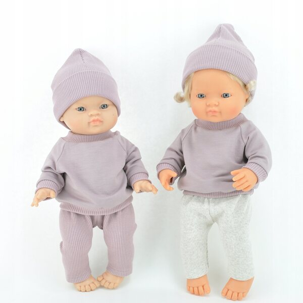 Lavendel-Bluza für Miniland 38 cm, Minikane 34 und Paola Reina 34 Puppen