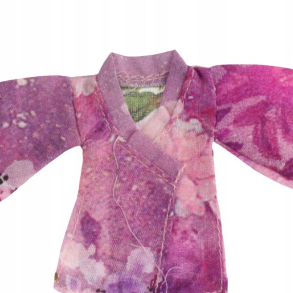 Kimono femminile in miniatura scala 1/12 colore viola con accessori completi