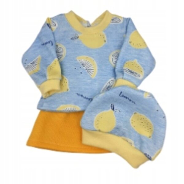 Bekleidungsset für 36–38 cm große Puppen mit farbigem Bluzka, Rock und Hut