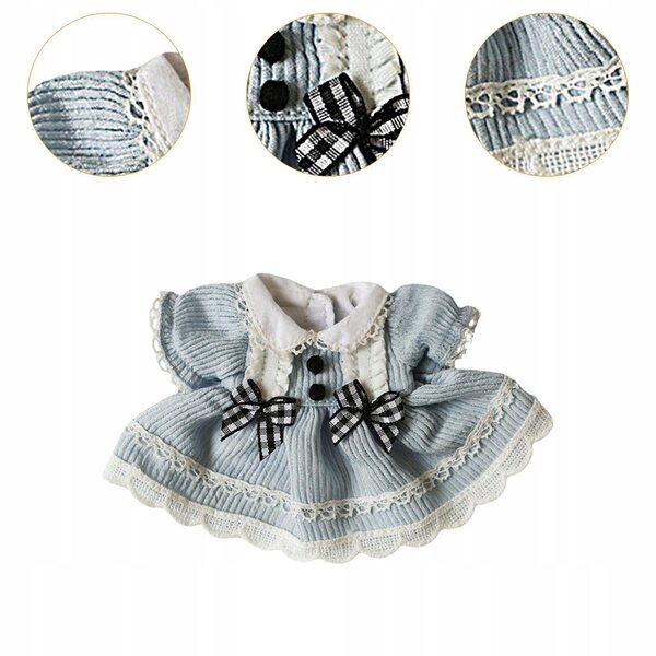 DIY-Plüschkleid für Puppen 12 cm Blau Bildungs- und Fotokleid