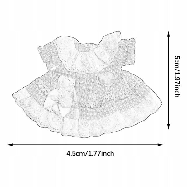 DIY-Plüschkleid für Puppen 12 cm Blau Bildungs- und Fotokleid
