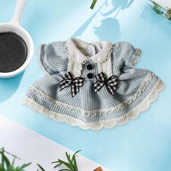 DIY-Plüschkleid für Puppen 12 cm Blau Bildungs- und Fotokleid