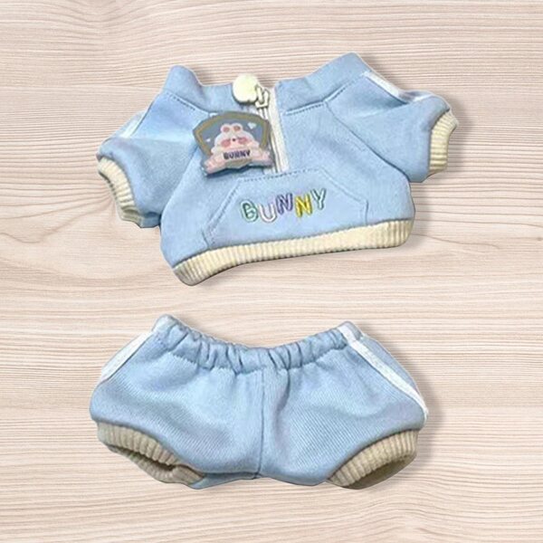 2x Freizeit-Sportbekleidung für 20-cm-Puppen – Blau