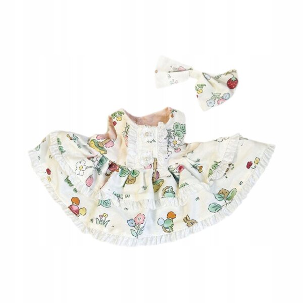 Outfit für 38-cm-Puppe mit abnehmbarem Anhänger und Kopfschmuck