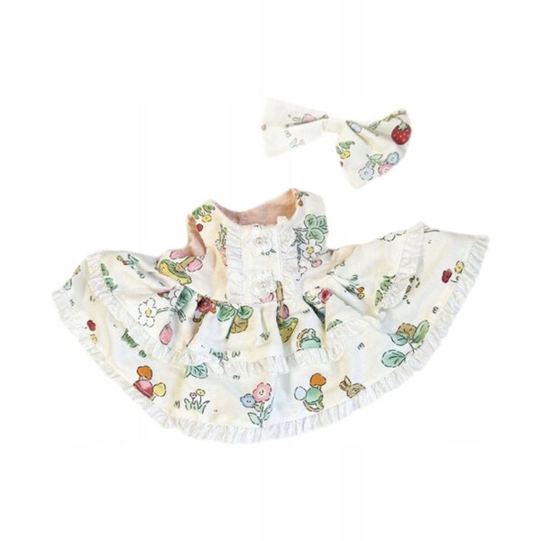 Outfit für 38-cm-Puppe mit abnehmbarem Anhänger und Kopfschmuck