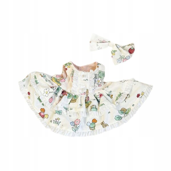Outfit für 38-cm-Puppe mit abnehmbarem Anhänger und Kopfschmuck