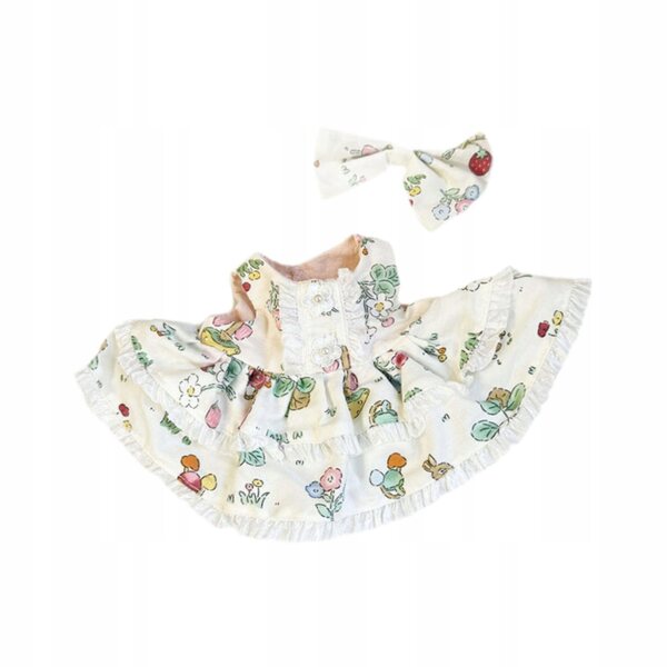 Outfit für 38-cm-Puppe mit abnehmbarem Anhänger und Kopfschmuck