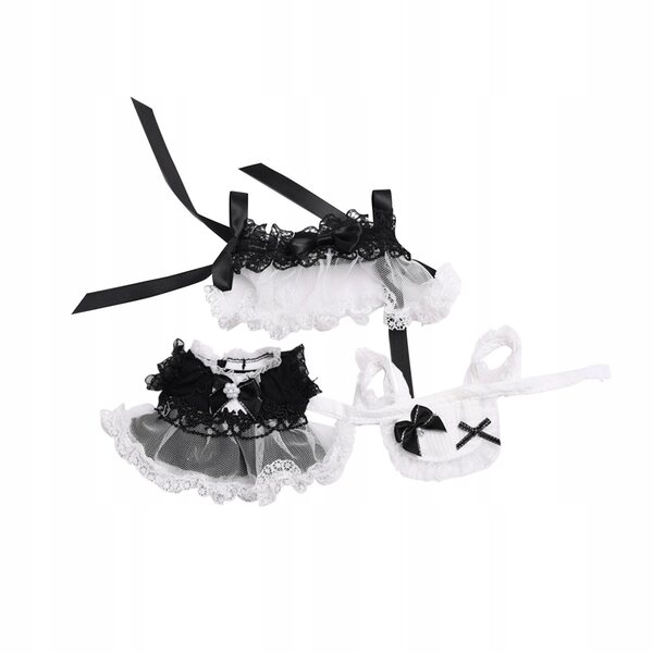 Set abbigliamento morbido per bambole 17 cm con vestito, sciarpa e accessori