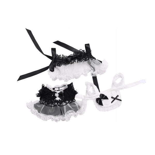 Set abbigliamento morbido per bambole 17 cm con vestito, sciarpa e accessori
