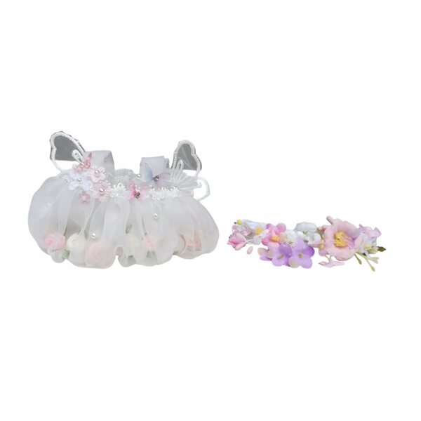 Feenpuppenkleid mit rosa Stirnband – Kleidung für 15 cm große Puppen