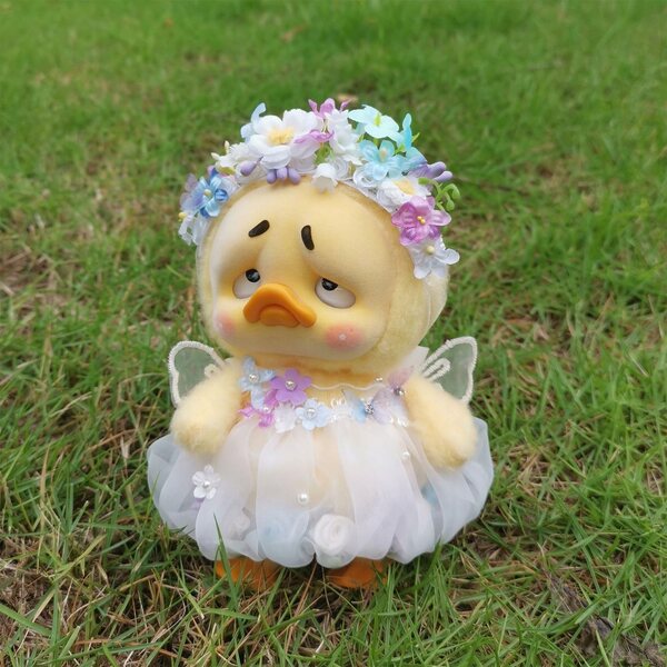 Feenpuppenkleid mit rosa Stirnband – Kleidung für 15 cm große Puppen
