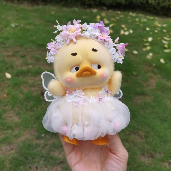 Feenpuppenkleid mit rosa Stirnband – Kleidung für 15 cm große Puppen