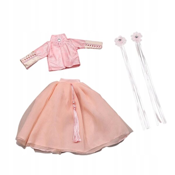 1/6 Rosa Prinzessinnenkleid mit Zubehör für 30 cm große BJD-Puppen