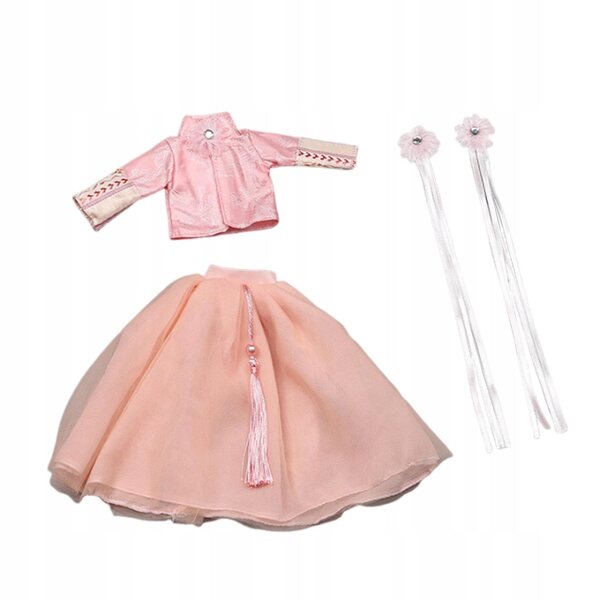 1/6 Rosa Prinzessinnenkleid mit Zubehör für 30 cm große BJD-Puppen
