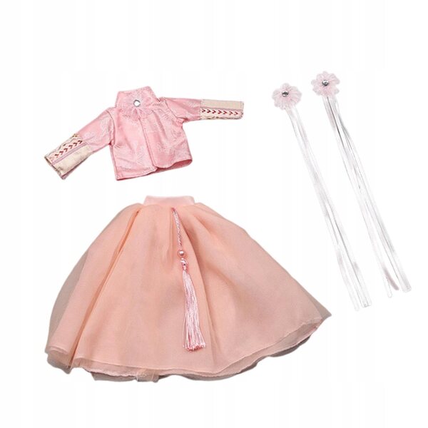 1/6 Rosa Prinzessinnenkleid mit Zubehör für 30 cm große BJD-Puppen