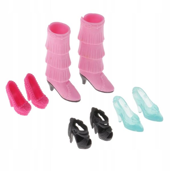 Set 4 paia scarpe tacchi alti per bambole 1/6 BJD e Blythe colorate