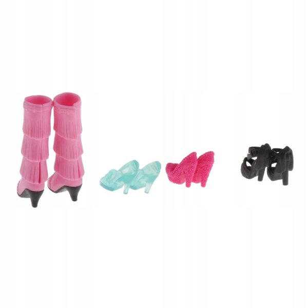 Set 4 paia scarpe tacchi alti per bambole 1/6 BJD e Blythe colorate