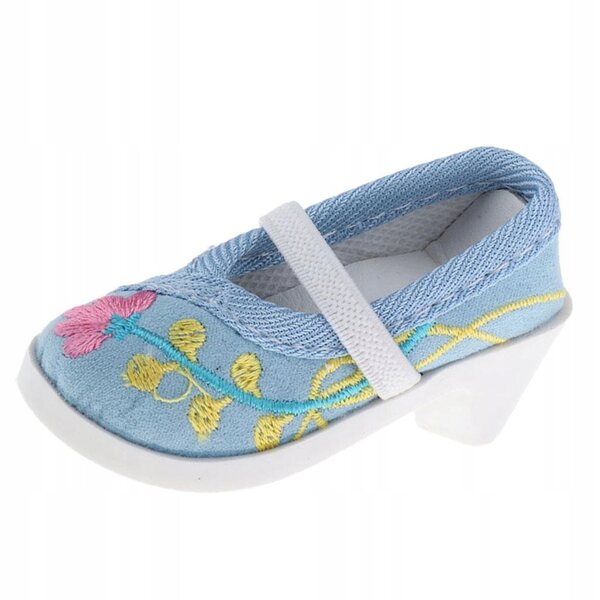Scarpe con Ricamo per Bambole 1/3 BJD Blu Eleganti e Facili da Indossare