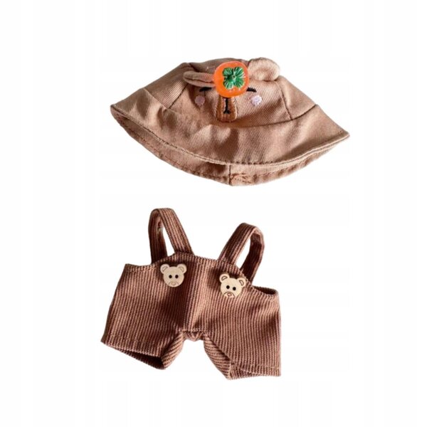 Pluszowy pajacyk e accessori per bambole 17 cm con cappello e pantaloni