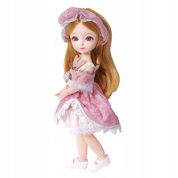 1:6 BJD-Puppe mit 23 Gelenken, 3D-Augen, Kleidung und Schuhen, langes Haar