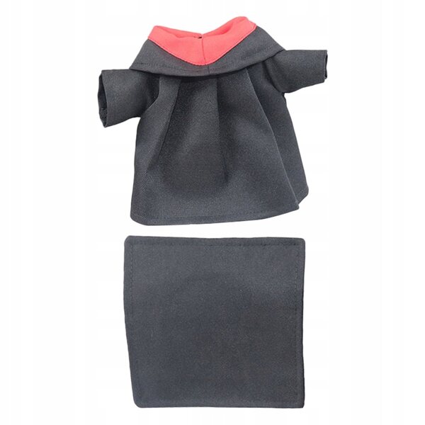 Abschlusskleidungsset für 25-cm-Puppe mit Hut, weicher schwarzer Stoff