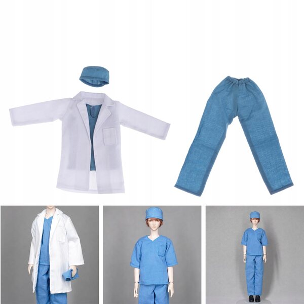 Arztanzug für männliche Puppe 1/6 BJD 12 Zoll handgemachte Kleidung