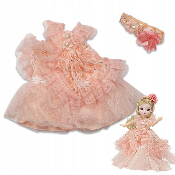 Elegantes Kleid und Accessoires für 20-cm-Puppen – Partykleid für Mädchen