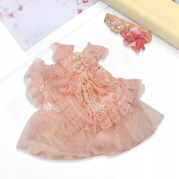 Elegantes Kleid und Accessoires für 20-cm-Puppen – Partykleid für Mädchen