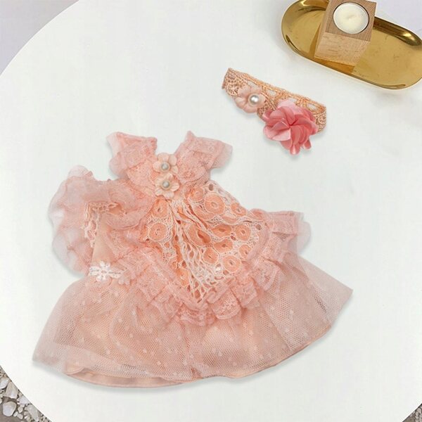 Elegantes Kleid und Accessoires für 20-cm-Puppen – Partykleid für Mädchen