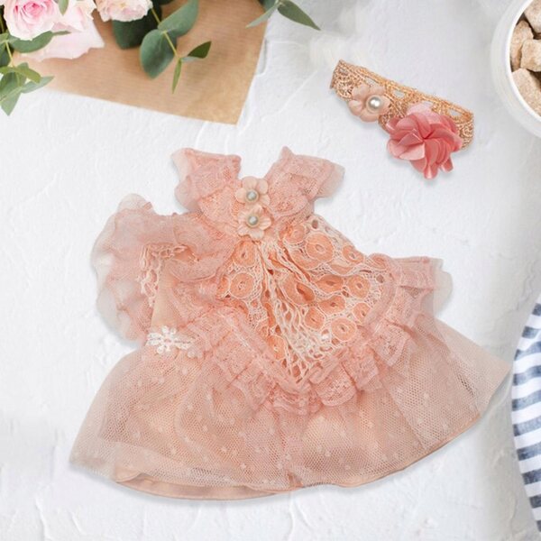Elegantes Kleid und Accessoires für 20-cm-Puppen – Partykleid für Mädchen