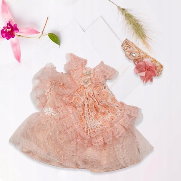 Elegantes Kleid und Accessoires für 20-cm-Puppen – Partykleid für Mädchen