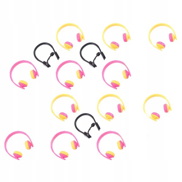 80 bunte Mini-Kopfhörer für Puppen, kreative Accessoires und Dekorationen