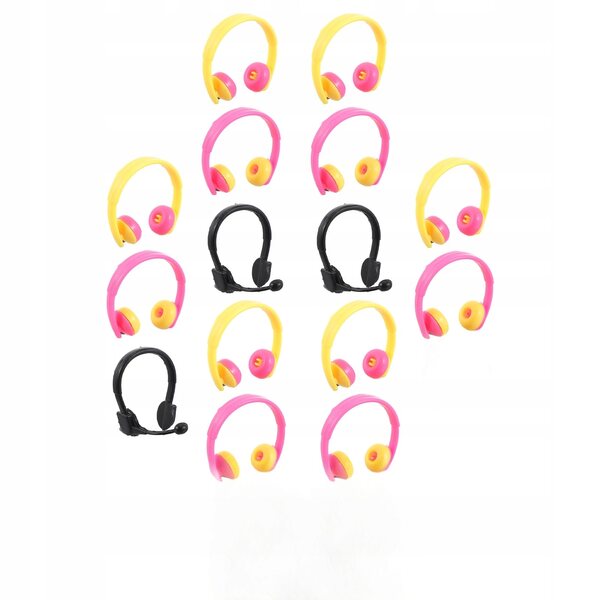 80 bunte Mini-Kopfhörer für Puppen, kreative Accessoires und Dekorationen