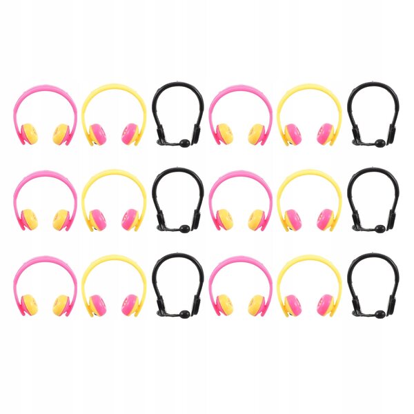 80 bunte Mini-Kopfhörer für Puppen, kreative Accessoires und Dekorationen