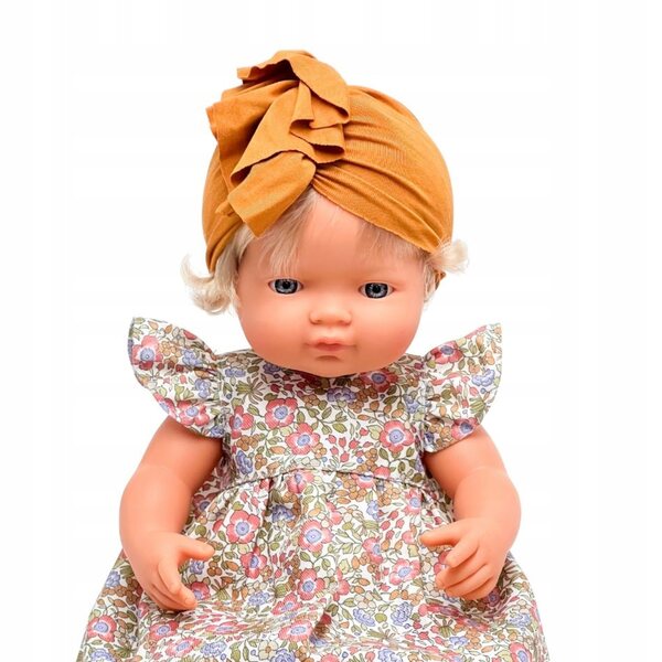 Kleidungsset mit Kleid und Turban für Miniland 38 cm Stoffpuppen