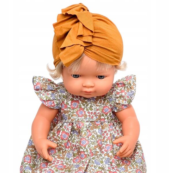 Kleidungsset mit Kleid und Turban für Miniland 38 cm Stoffpuppen