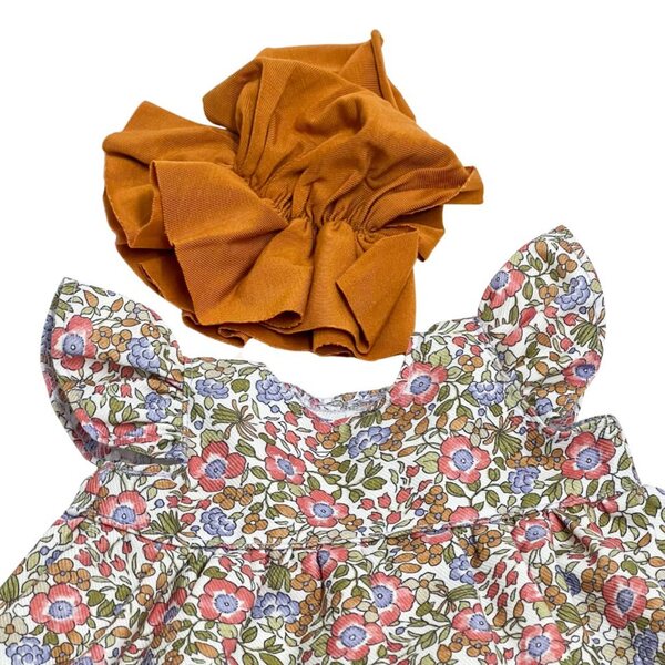 Kleidungsset mit Kleid und Turban für Miniland 38 cm Stoffpuppen