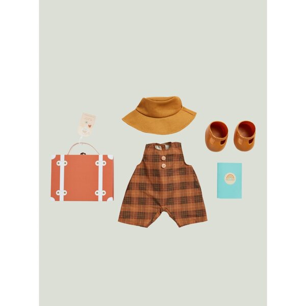 Dinkum Dolls Travel Togs Apricot OLII ELLA Kleidungsset für Puppen ab 3 Jahren