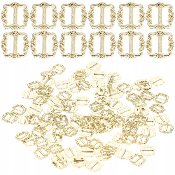 Confezione 100 Mini Clip Triglide in Metallo Regolabile per Artigianato oro