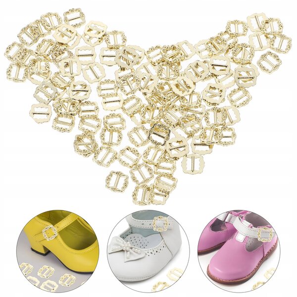 Confezione 100 Mini Clip Triglide in Metallo Regolabile per Artigianato oro