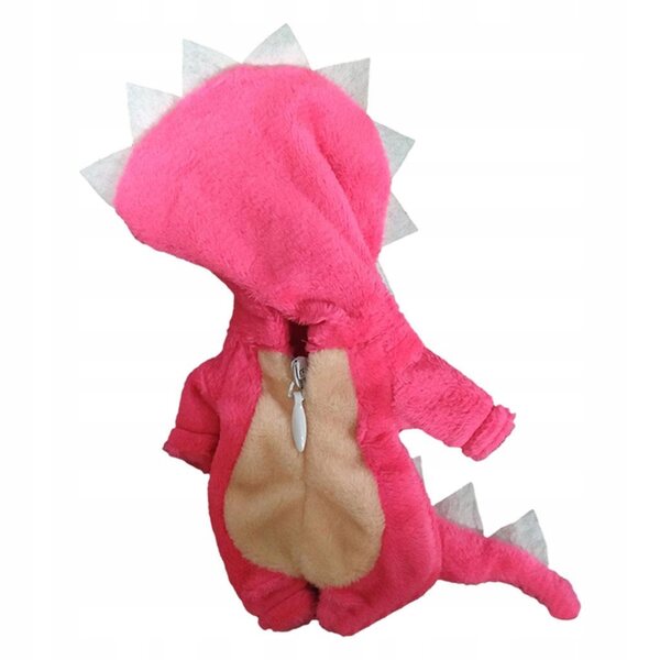 16-cm-Puppenkleid mit rosa Dinosaurier-Design und einfach zu tragendem Reißverschluss