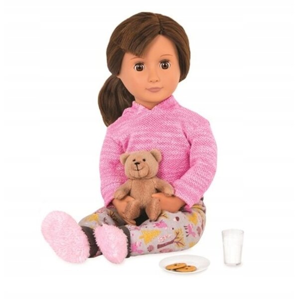 Deluxe Stoff-Pyjama-Set mit Bär für 46 cm große Our Generation Puppen