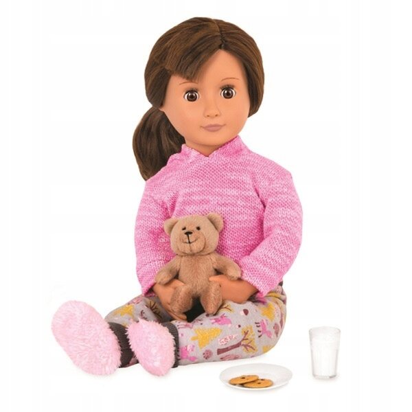 Deluxe Stoff-Pyjama-Set mit Bär für 46 cm große Our Generation Puppen
