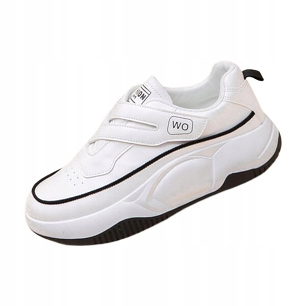 Trampki damskie sportowe en cuir PU antidérapant et respirant, taille 36